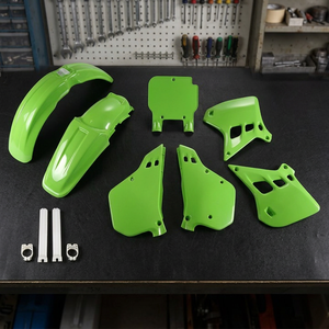 Verde 026 Kit di plastica completa per Kawasaki KX 125 carenatura faro 1990 1991 moto - Product Image 3