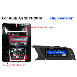 Radio para Auto Android 13 de 8.8 Pulgadas, 2g 32g, Reproductor de DVD para Auto con GPS y Navegación para Audi A4L A4 B8 2009-2012 2013-2016, Reproductor CARPLAY - Product Image 2