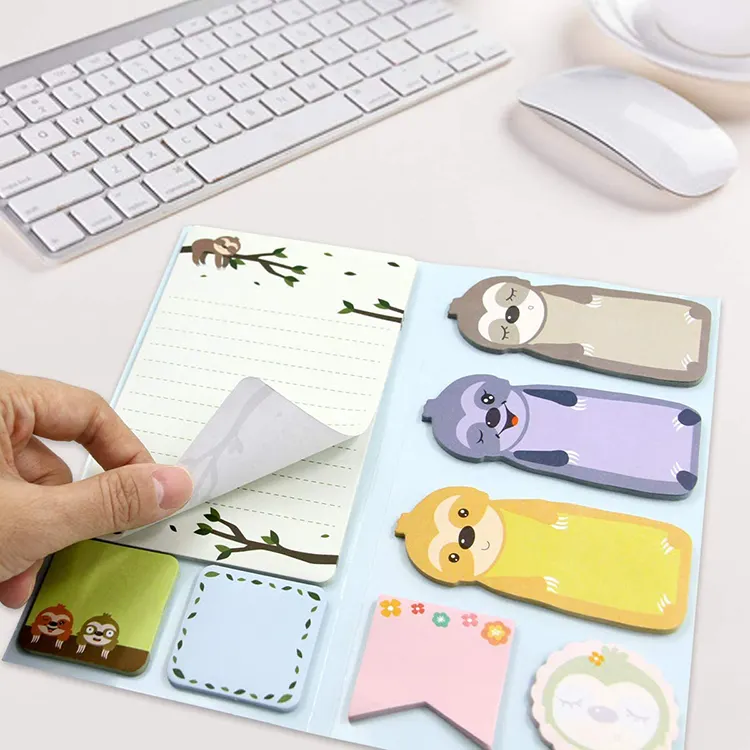 Kawaii 편지지 컴퓨터 스타일 Scratchpad 소녀 핑크 스티커 메모 휴대용 단어 메모장 귀여운 메모 패드