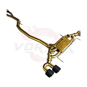 Vortex Golden Titanium Valvetronic Exhaust for Nissan GTR R35 Performance Catback Muffler Carbon Tips - Product Image 4