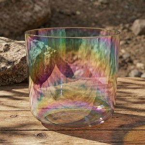 Bol chantant en cristal de quartz clair irisé Aurora 432Hz, pour la méditation, le yoga, la thérapie des chakras et la guérison sonore à domicile - Product Image 3