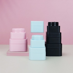 Factory Empty Uv Gel Nail Polish <b>Jar</b> Bpa Double Wall Frosted Face Cream Pp <b>Jars</b> Cosmetic Square <b>Plastic</b> Acrylic Powder <b>Jars</b> - Product Image 2