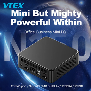 มินิพีซีขนาดกะทัดรัดพิเศษสล็อต N150ประมวลผล DDR4 SODIMM สอง <span class=keywords><strong>M</strong></span>.2 Win10ลินุกซ์ฟังก์ชั่นแบบเต็มรูปแบบ Type <span class=keywords><strong>C</strong></span> คอมพิวเตอร์สำนักงานบ้านมินิพีซี - Product Image 2