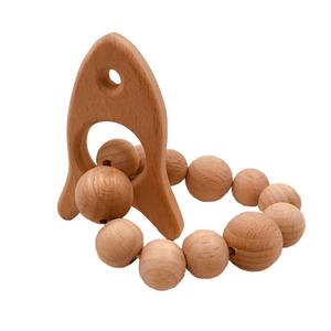 Commercio all'ingrosso di alta qualità per animali di faggio di faggio ciuccio lenitivo per la dentizione del bambino braccialetto lenitivo da masticare - Product Image 5