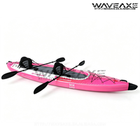 Kayak gonflable WAVEAXE Drop Stitch pour 2 personnes, canoë de pêche haute pression, fabrication OEM, logo personnalisé, marque Extasea Ultimate
