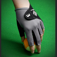 Gants de billard et de snooker antidérapants, résistants à l'usure, à doigts ouverts, avec taille réglable, bande magique, multicolores