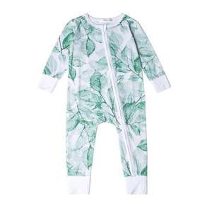 Combinaison bébé en bambou avec fermeture éclair, body imprimé numériquement, vêtements en bambou pour bébé, pyjama bébé en bambou - Product Image 2