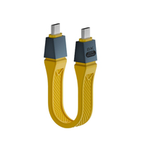 Câble de transfert USB4 portable 8K 240W USB C vers Type C mâle, câble de données 80 Gbps, câble de charge court pour téléphone portable, ordinateur portable