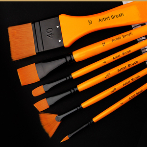 Watercolor Acrylic Oil Painting <b>Brushes</b> 6pcs Oil Acrylic Paintbrushes Nylon Hair <b>Paint</b> <b>Brush</b> <b>Set</b> - Product Image 4