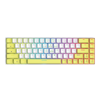 Clavier de bureau/de jeu filaire Lizhi à rétroéclairage arc-en-ciel, 68 touches, multimédia, interrupteurs rouges, fonctionnement mécanique, gamer, coloré, PC, ordinateur