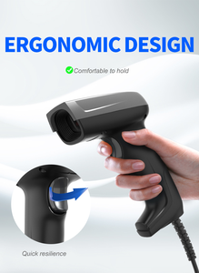 GT-1800E เครื่องสแกนบาร์โค้ดแบบพกพา 2D QR พร้อมขาตั้ง อินเทอร์เฟซ USB เครื่องอ่าน CMOS ความเร็วสูงสำหรับร้านค้าปลีก โลจิสติกส์ และคลังสินค้า - Product Image 4