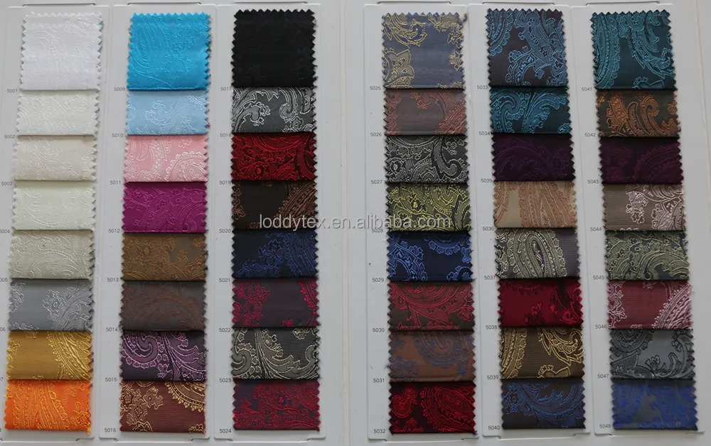 Wholesale 220 Colors Anti Static Viscose Polyester Paisley Jacquard Lining Fabric for Suit