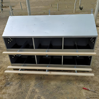 Nid à œufs double face en acier inoxydable à 24 compartiments pour élevage de volailles en ferme artisanale et ferme commerciale
