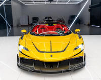 Spoiler Bumper Depan Serat Karbon Kering Model Sport Baru untuk Ferrari SF90 Stradale Spider Gaya MSY