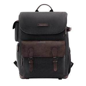 Mochila para cámara de doble hombro Retro, compartimento superior inferior, bolsa profesional resistente al agua de gran capacidad - Product Image 1