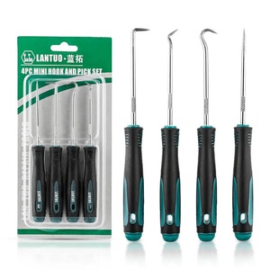 Herramientas Pick Hook Juego De 4 Herramientas Mini Para Extraer Anillos, Juntas Y Sellos - Removedor Tipo Pick Y Hook, Marca AJ Herramientas Mecánica Fina