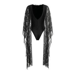 Viviblook J26BS169 Combinaison d'été pour femme, nouvelle collection, sexy, ajustée, avec dentelle, volants, design à nouer, dos nu, décontractée, sans manches - Product Image 6