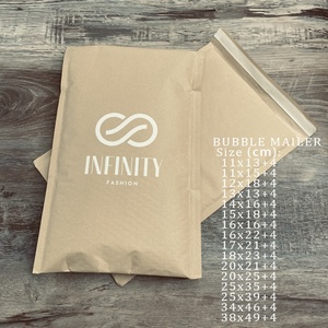 Bolsas de Correo de Burbujas Kraft con Impresión Personalizada, 25x30cm, Sobres Acolchados con Cinta Autoadhesiva, Embalaje Resistente a Impactos para Zapatos y Ropa - Product Image 5
