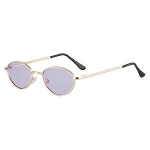 Gafas de Sol Ovaladas de Metal para Mujer, Gafas de Sol Modernas, Gafas de Diseño para Dama - Product Image 1