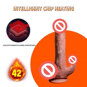 新型リモコン式シリコン加熱ペニストイリアルな突き上げ振動ペニスマッサージ器女性用オナホール - Product Image 3