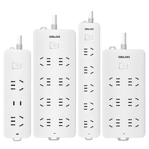 Delixi master control power strip, multi-<b>socket</b> multi-functional converter, power strip with cable <b>extension</b> cord, household pow - Product Image 1
