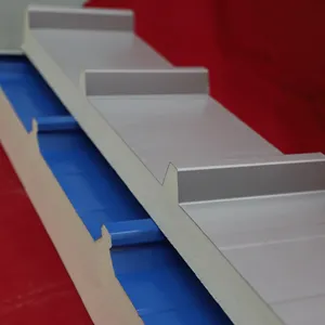 Panel sándwich de techo de poliuretano Pu aislado de 50mm/75mm/100mm para cámara frigorífica