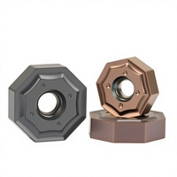 Fraise octogonale CNC à plaquettes ONHU08T508/060408 pour usinage brut intensif d'acier inoxydable, revêtement spécial pour fraisage CNC