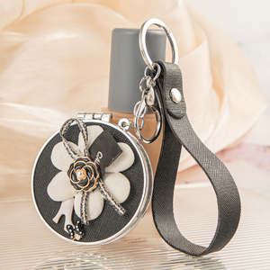 Camellia Flower Compact <b>Mirror</b> Keychain Double Sided Folding Makeup <b>Mirror</b> Portable Pocket 95% Reflectivity Round Compact <b>Mirror</b> - Product Image 2