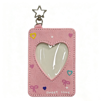 4 Warna Denim Heart Self Finishing Keychain DIY Needlepoint Dompet Dengan Gantungan Kunci untuk Proyek Kerajinan Jarum