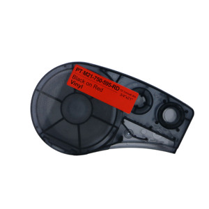 China fabricante Compatible etiqueta M21-750-595-RD negro sobre rojo etiqueta laminada cintas para <span class=keywords><strong>Brady</strong></span> BMP21-PLUS - Product Image 2