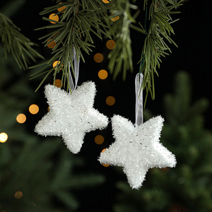 Adorno Colgante de Espuma Blanca en Forma de Estrella para Árbol de Navidad, Decoración Navideña para Regalo - Product Image 6