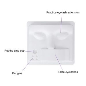 Plateau d'entraînement portable pour cils, blanc, 3-en-1, avec plateau de présentation de cils et plateau facial pour la formation en extension de cils - Product Image 4