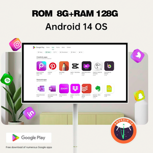 TV portatil 32 inchtablet PC <span class=keywords><strong>Wifi</strong></span> <span class=keywords><strong>Android</strong></span> 14 8 + 128GB HD màn hình cảm ứng ruotabile Nuovo máy tính bảng <span class=keywords><strong>Android</strong></span> Màn hình TV portatil - Product Image 4