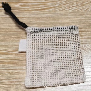 Natural Cotton Soap Mesh <strong>Bag</strong> Drawstring Soap Saver Pouch <strong>Net</strong> <strong>Bag</strong> - Product Image 1