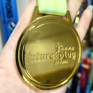 Medaglie personalizzate in lega di zinco in metallo con Logo personalizzato evento atletico Badminton medaglia sportiva con nastro - Product Image 4