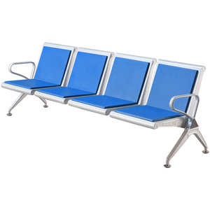 Silla de espera <span class=keywords><strong>para</strong></span> aeropuerto de poliuretano PU <span class=keywords><strong>para</strong></span> tres personas al por mayor con <span class=keywords><strong>Banco</strong></span> de fila de infusión de acero inoxidable nacional - Product Image 4
