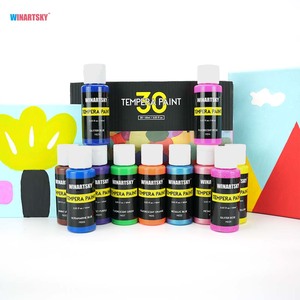 Póster de pintura líquida en 30 colores para niños, pintura lavable <span class=keywords><strong>con</strong></span> 3 pinceles - Product Image 1