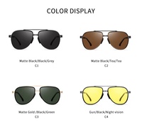 Lunettes de soleil polarisées TAC légères à monture métallique intégrale UV400 unisexe tendance pour hommes et femmes