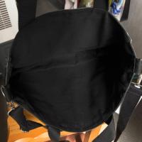 Sac fourre-tout personnalisé en papier Tyvek noir avec poche avant transparente en PVC, logo imprimé, réutilisable, cadeau d'entreprise, sac de shopping, vente en gros OEM