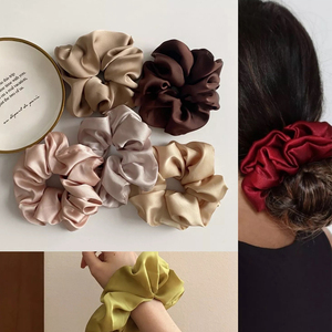 Vente en gros de chouchous en satin pour femmes et jeunes filles, élastiques, élégants et de haute qualité, accessoires capillaires - Product Image 6