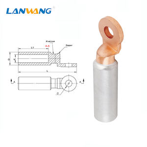 कॉपर और एल्यूमीनियम बिमेटेलिक क्रिम्पिंग स्प्लिस कनेक्टर घर्षण वेल्डेड राउंड हेड केबल ल्यूग टर्मिनल - Product Image 1