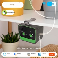 Dispositif d'arrosage intelligent Graffiti Smart Home 1 canal WiFi en plastique pour usage intérieur, contrôle à distance via application, alimentation par batterie/prise 2-en-1