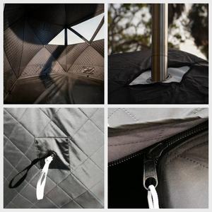 Tente de sauna portable OEM pour 6 à 8 personnes <span class=keywords><strong>avec</strong></span> poêle, en Oxford 300D/420D/600D, isolée à 3 couches, pour l'hiver, en plein air, au feu de bois, sauna sec - Product Image 3