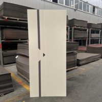 Revêtement de porte en mélamine HDF MDF pour porte intérieure en bois, taille et couleur personnalisées, directement de l'usine