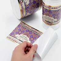 Étiquette personnalisée pour marque de soins de la peau OEM, en vinyle durable, avec feuille d'or rose, adhésive, imperméable, pour emballage cosmétique