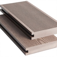 Plancher composite bois-plastique (WPC) de style européen, gaufrage 3D, en bois d'acacia, pour usage extérieur, technique brossée, épaisseur 18 mm, résistant à l'eau