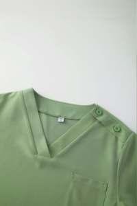 <span class=keywords><strong>Precio</strong></span> al por mayor, versión con cuello en V, <span class=keywords><strong>bata</strong></span> quirúrgica <span class=keywords><strong>de</strong></span> manga corta, conjunto <span class=keywords><strong>de</strong></span> fregado tejido para <span class=keywords><strong>enfermera</strong></span>, diseño elástico para uniformes <span class=keywords><strong>de</strong></span> Hospital - Product Image 4