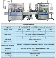 Automatische vloeistofafvullijn met servomotor voor flessen, 100ml-5000ml, voor fruit sap, melk, yoghurt, automatische vulmachine van roestvrij staal