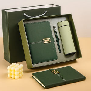 Новый деловой роскошный набор дневников A5, настраиваемый обновленный набор из искусственной кожи A5, подарочный набор для ноутбука с ручкой, термокружкой и USB - Product Image 2