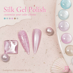 Vernis Gel Soie Couleurs <span class=keywords><strong>Pastel</strong></span> Rose Blanc <span class=keywords><strong>Orange</strong></span> Bleu 1kg Effet Scintillant Coquillage Sirène Filamenté Soak Off UV LED Cadeau pour Femme - Product Image 4